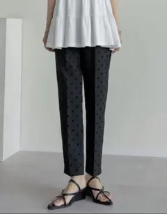 Re:EDITリエディドット柄テーパードパンツ　Sのサムネイル