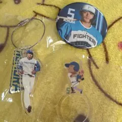 北海道日本ハムファイターズ野村佑希缶バッジ・キーホルダー・リング