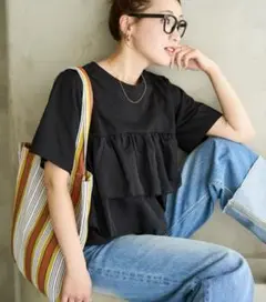 FREAK'S STORE オーガンジードッキング半袖Tシャツ