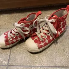 コンバース スニーカー　19cm 水玉柄 ハイカット