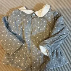 jacadi カーディガン 12M グレー水玉