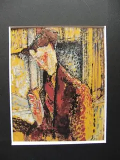 アメデオ モディリアーニ、【瞑想】、希少画集画より、状態良好 アメデオ モディリアーニ、【瞑想】、希少画集画より、状態良好