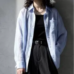 antiqua シアーワッシャーシャツ　シアーシャツのサムネイル