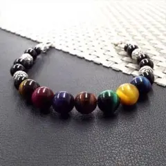 天然石 羽織紐 和装小物 着付け小物 最強ミックスタイガーアイ オニキス