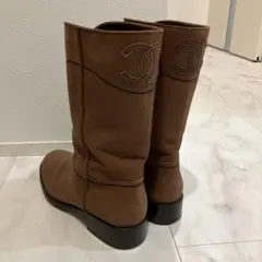 【お値下げ】美品CHANEL シャネル ココマーク スエードブーツ 本革