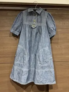 バーバリーブルーレーベル　半袖デニムワンピース　36