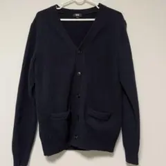 【美品】ユニクロ　UNIQLO プレミアムラムVネックカーディガン　ウール100