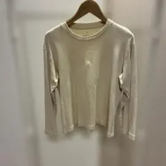長袖 クルーネック Tシャツ アイボリー M 無印良品