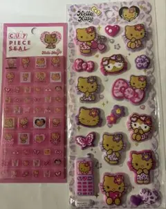 日焼けキティ　マシュマロシール　日焼けキティ　タイルシール　ギャルキティぷくぷく