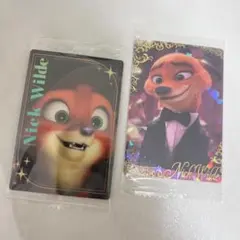 ズートピア カードソフトクッキー ホログラムカード ニック 2枚セット
