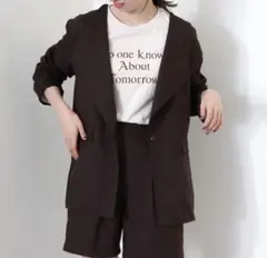 アルシーヴ ワンボタンノーカラージャケット 新品未使用