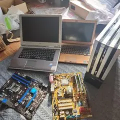【ジャンク】デスクトップとノートパソコン、マザーボードセート