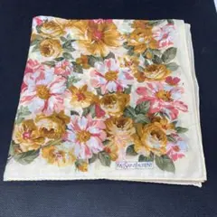 YVES SAINT LAURENT 花柄ハンカチ