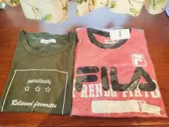 未使用 半袖Tシャツ２枚セット FILA ピンク