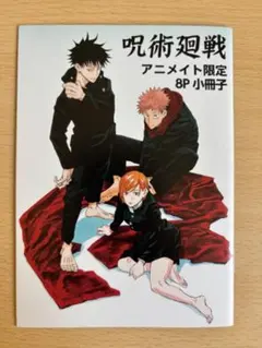 【美品】呪術廻戦 アニメイト 8P 小冊子 芥見下々 虎杖悠仁 五条悟