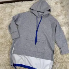 UN3D. HEM GATHER LONG SWEAT 変形パーカーのサムネイル