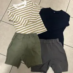 無印良品ロングTシャツ　ハーフパンツ100