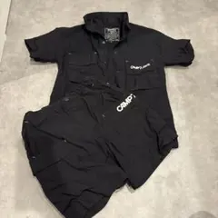 CAMP7 セットアップ 130 ブラック 半袖シャツ ショートパンツ