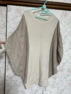 透かし編み ドルマンサマーニット