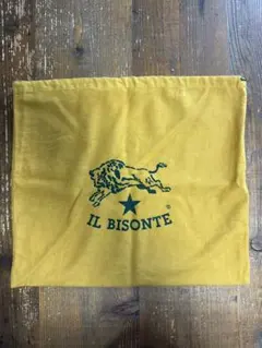 【新品・未使用品】IL BISONTE ライオンロゴ 大型ポーチ（巾着）のサムネイル