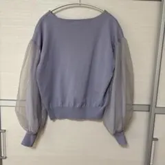 ラベンダー バルーンスリーブ トップス Mサイズのサムネイル