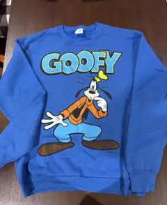 大幅値下げ！グーフィー プリント スウェット 青