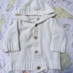 ベビー用カーディガン ホワイト 60-70
