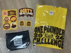 バーガーキング　ワンパウンダーチャレンジ　Tシャツ　ポーチ　ステッカー　セット