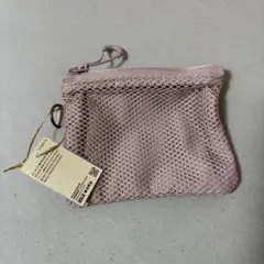 無印良品 ポリエステルダブルファスナーケース ピンク Sサイズタグ付き