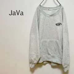 c0400【JaVa】裏起毛 トレーナー Ｌ オーバーサイズ ロゴのサムネイル
