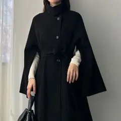 【新品未使用】Louere 2wayスリットスリーブハイネックフレアコート