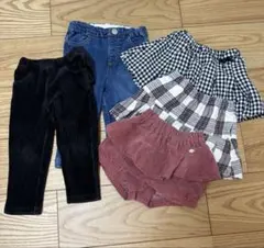 キッズ服 ボトムスセット 80cm スカート　デニム