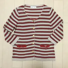 grove ボーダー カーディガン(7分袖)