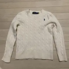 POLO RALPH LAUREN ケーブルニット ホワイト xs