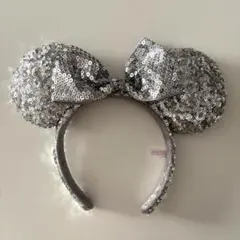 ディズニー カチューシャ ミニー スパンコール (シルバー)