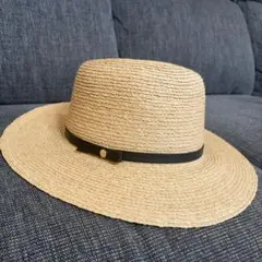 【美品　HELEN KAMINSKI】麦わら帽子 ストローハット ブルーリボン 美品 HELEN KAMINSKI】麦わら帽子 ストローハット ブルーリボン - メルカリ