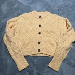 ZARA ニットカーディガン オレンジ