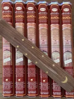 インドお香　定番HEM社 PRECIOUS CHANDAN6セットお香立