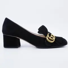 23.5-24cm GUCCI グッチ パンプス GGマーモント 黒 超美品