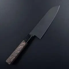 清*水様 包丁 仙助 三徳包丁 槌目 青紙スーパー 焦茶合板柄 刃渡り