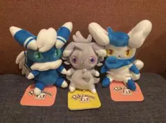 ポケモン ニャオニクス オスメス ぬいぐるみ マスコット 3体 wanted