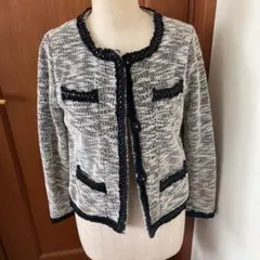 タルボット　ツィードニットジャケット