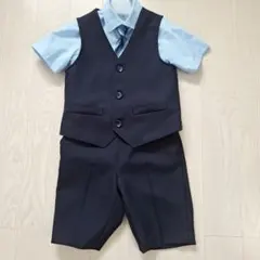 子供服 入学式　フォーマル 男の子 半袖ベストスーツ　120