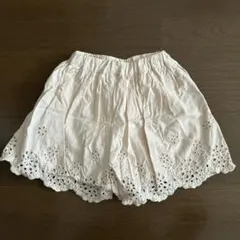 UNITED ARROWS アイボリー刺繍ハーフパンツ　グリーンレーベル