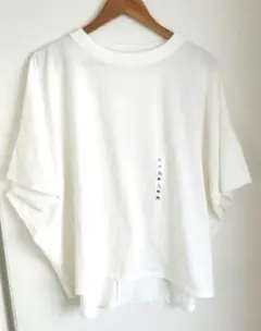 【新品LLサイズ オフホワイト ゆったり Tシャツ 半袖】のサムネイル