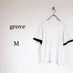 grove（M）袖シアーフレアスリーブニット　半袖　接触冷感　UVカットのサムネイル