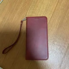 手帳型 iPhone8プラス、ケース レッド
