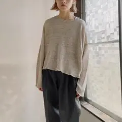 amemeno omeme リネンニット　M