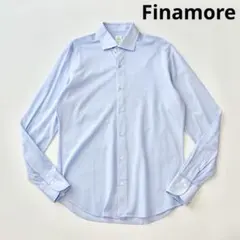 Finamore フィナモレ ワイドカラー 鹿の子 コットン ジャージー シャツのサムネイル