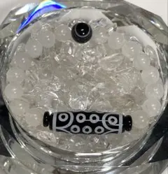 天然石　天珠　二十一眼天珠　クラック　アイリス　水晶　ブレスレット